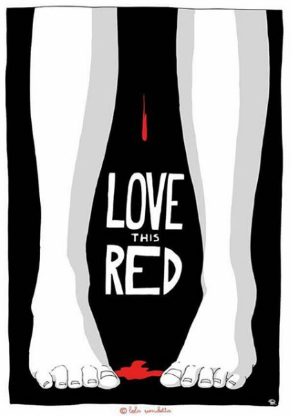 Free bleeding - Love this red - Raquel Riba Rossy